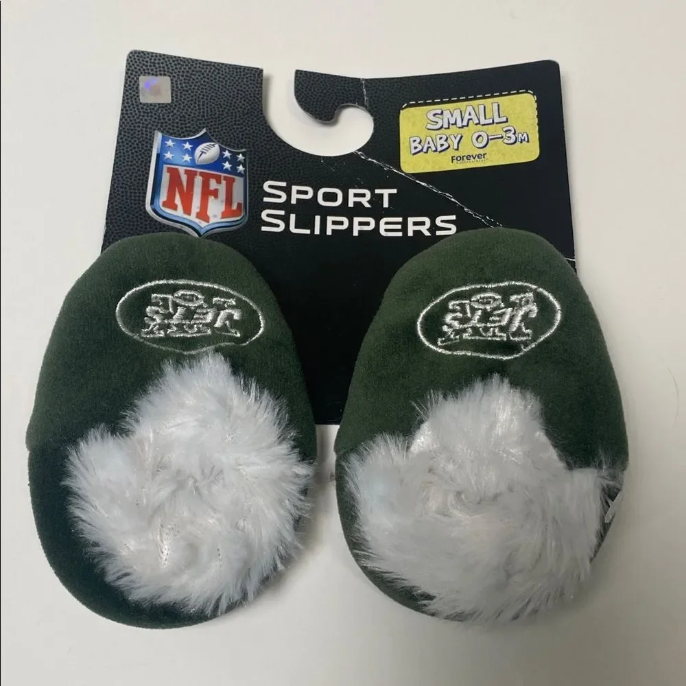 NFL New York Jets Baby Slippers 0–3 Months Infant Soft Plush Shoes